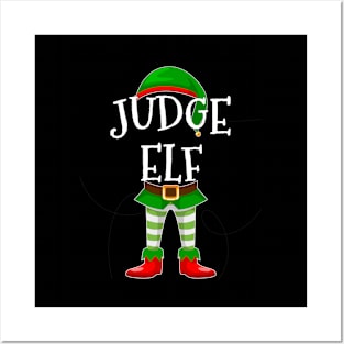 Judge Elf Matching Family Christmas Gift Posters and Art